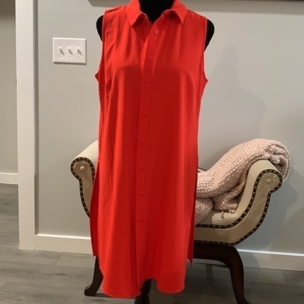 NWT Joan Vass button down tunic Size M